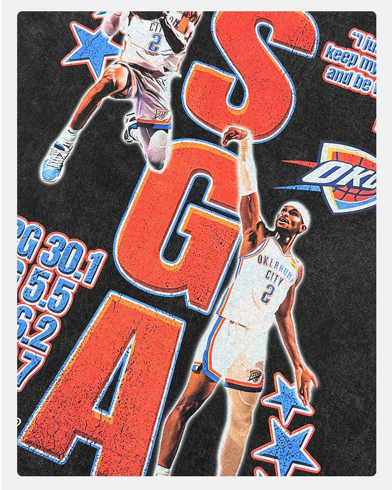 Shai Gilgeous Alexander SGA Vintage Wash Hoodie
