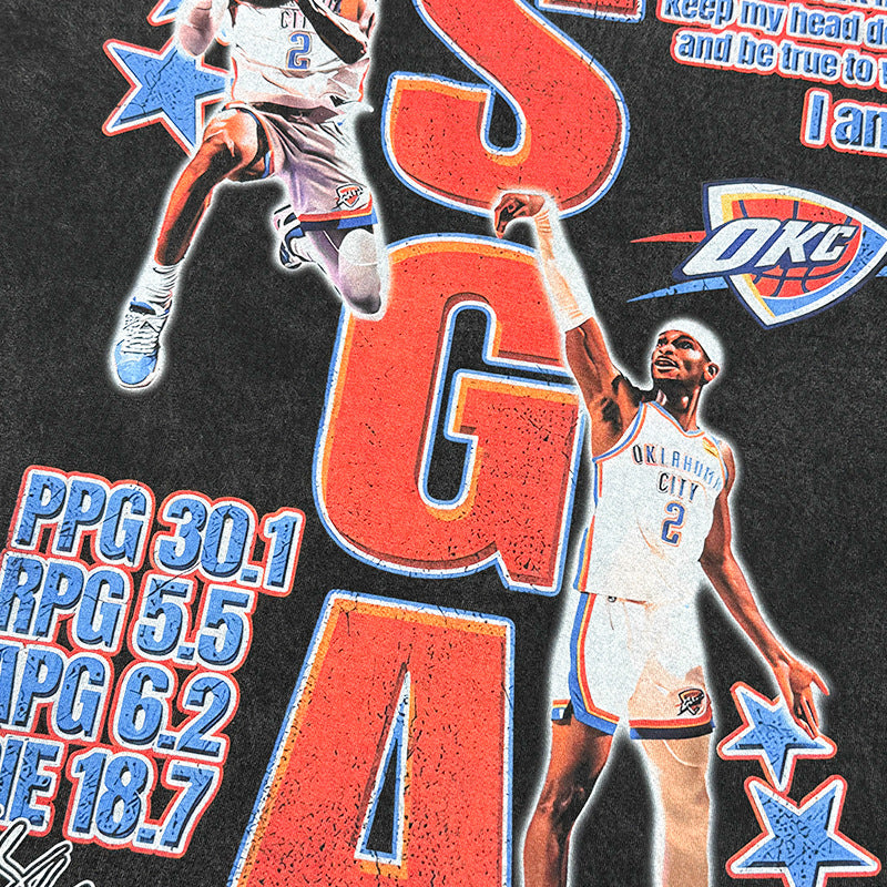 Shai Gilgeous Alexander SGA Vintage Wash Hoodie